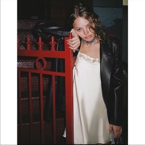 Zara | SATIN EFFECT JEWEL DRESS 🤍🖤